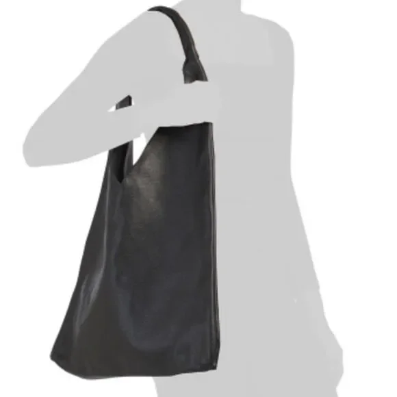 New✨ CHEVAL FIRENZE Italian Genuine Leather Large Slouchy Triangle Hobo Bag